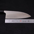 Deba Left Hand Silver Steel #3 Kasumi Buffalo Ebony Handle 165mm-[Musashi]-[Couteaux de cuisine japonais]