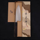 Deba Left Hand Silver Steel #3 Kasumi Buffalo Ebony Handle 165mm-[Musashi]-[Couteaux de cuisine japonais]