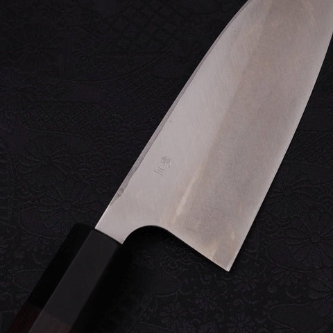 Deba Left Hand Silver Steel #3 Kasumi Buffalo Ebony Handle 165mm-[Musashi]-[Japanese-Kitchen-Knives]