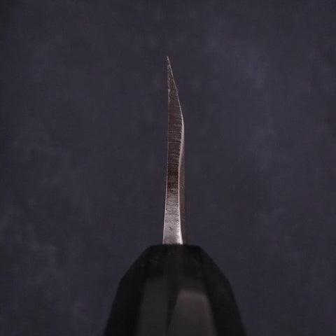 Deba Left Hand Silver Steel #3 Kasumi Buffalo Ebony Handle 180mm-[Musashi]-[Couteaux de cuisine japonais]