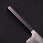 Deba Left Hand Silver Steel #3 Kasumi Buffalo Ebony Handle 180mm-[Musashi]-[Couteaux de cuisine japonais]