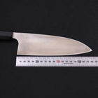 Deba Left Hand Silver Steel #3 Kasumi Buffalo Ebony Handle 180mm-[Musashi]-[Couteaux de cuisine japonais]