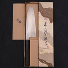 Deba Left Hand Silver Steel #3 Kasumi Buffalo Ebony Handle 180mm-[Musashi]-[Couteaux de cuisine japonais]