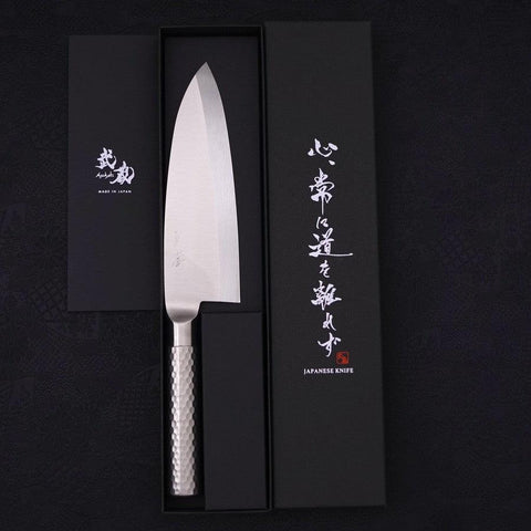 Deba Molybdenum Inox Intégral Manche Occidental 180mm-[Musashi]-[Couteaux de cuisine japonais]