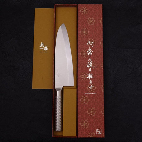 Deba Molydenum Inox Intégral Manche Occidental 210mm-[Musashi]-[Couteaux de cuisine japonais]