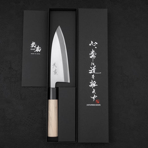 Deba SK Steel Kasumi Magnolia Handle 155mm-[Musashi]-[Japanese-Kitchen-Knives]