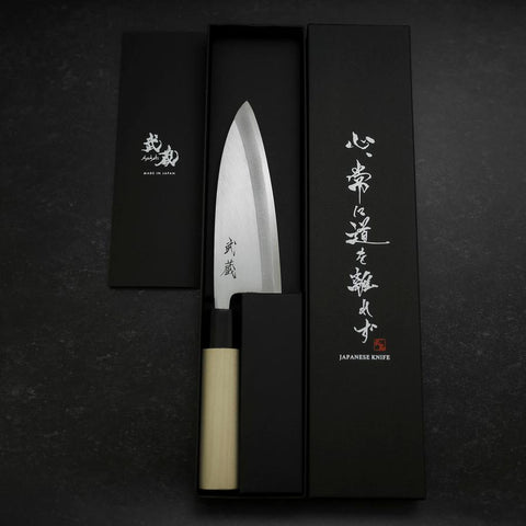 Deba SK Steel Kasumi Manche en Magnolia 150mm-[Musashi]-[Couteaux de cuisine japonais]