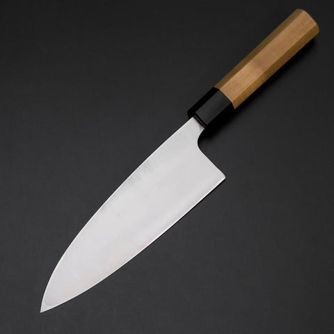 Deba Silver Steel #3 Kasumi Buffalo Magnolia Handle 180mm (7”)-[Musashi]-[Japanese-Kitchen-Knives]