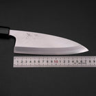 Deba Silver Steel #3 Kasumi Buffalo Magnolia Handle 180mm (7”)-[Musashi]-[Japanese-Kitchen-Knives]