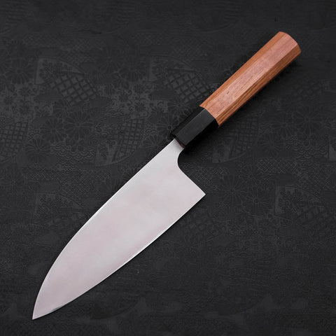 Deba Silver Steel #3 Kasumi Manche en Buffle et Bois de Teck 165mm-[Musashi]-[Couteaux de cuisine japonais]
