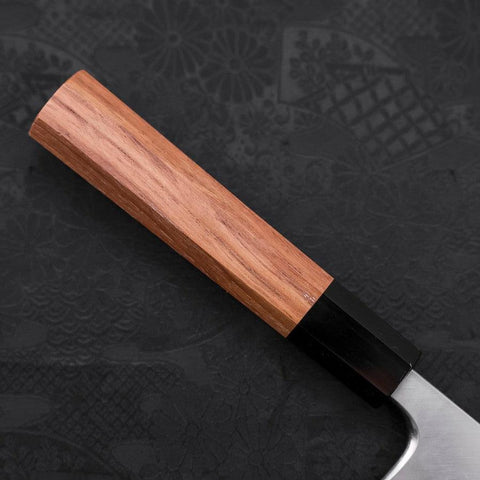 Deba Silver Steel #3 Kasumi Manche en Buffle et Bois de Teck 165mm-[Musashi]-[Couteaux de cuisine japonais]