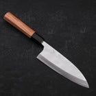 Deba Silver Steel #3 Kasumi Manche en Buffle et Bois de Teck 165mm-[Musashi]-[Couteaux de cuisine japonais]