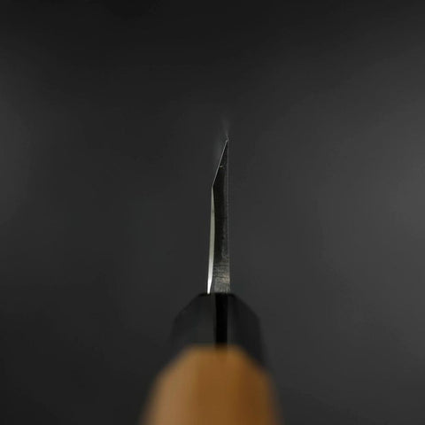 Deba Silver Steel #3 Kasumi Manche en Buffle et Bois de Teck 180mm-[Musashi]-[Couteaux de cuisine japonais]