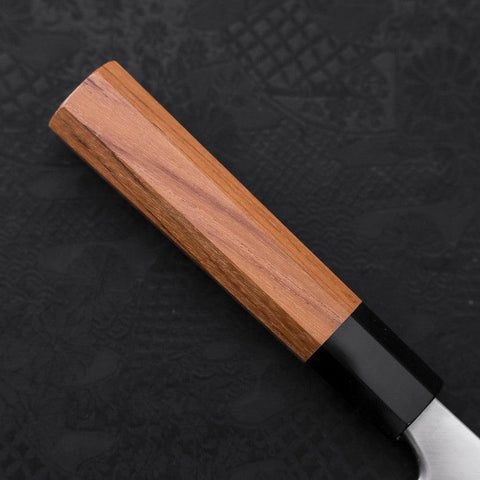 Deba Silver Steel #3 Kasumi Manche en Buffle et Bois de Teck 180mm-[Musashi]-[Couteaux de cuisine japonais]
