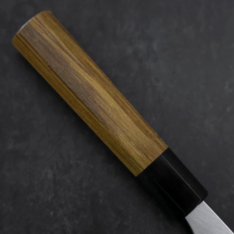 Deba Silver Steel #3 Kasumi Manche en Buffle et Bois de Teck 180mm-[Musashi]-[Couteaux de cuisine japonais]