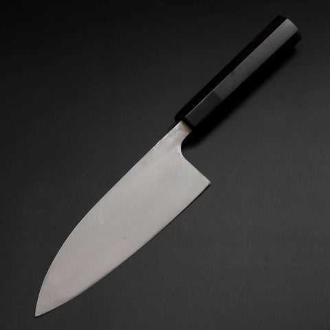 Deba Silver Steel #3 Kasumi Manche en Buffle et Ébène 165mm-[Musashi]-[Couteaux de cuisine japonais]