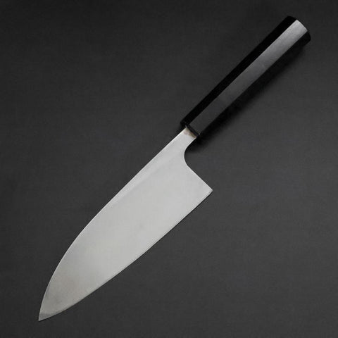 Deba Silver Steel #3 Kasumi Manche en Buffle et Ébène 165mm-[Musashi]-[Couteaux de cuisine japonais]
