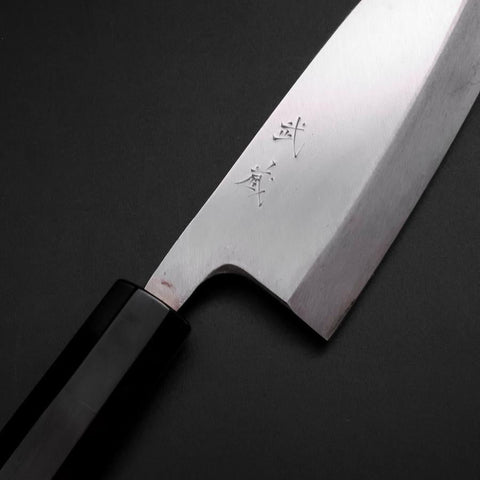 Deba Silver Steel #3 Kasumi Manche en Buffle et Ébène 165mm-[Musashi]-[Couteaux de cuisine japonais]