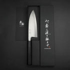 Deba Silver Steel #3 Kasumi Manche en Buffle et Ébène 165mm-[Musashi]-[Couteaux de cuisine japonais]