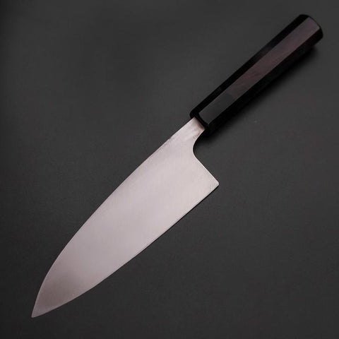 Deba Silver Steel #3 Kasumi Manche en Buffle et Ébène 180mm-[Musashi]-[Couteaux de cuisine japonais]