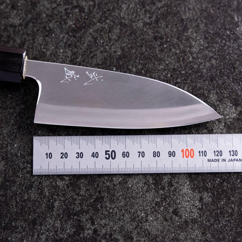 Deba Silver Steel #3 Kasumi Manche en Buffle et Magnolia 120mm-[Musashi]-[Couteaux de cuisine japonais]