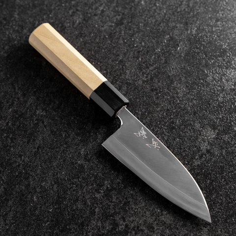 Deba Silver Steel #3 Kasumi Manche en Buffle et Magnolia 120mm-[Musashi]-[Couteaux de cuisine japonais]