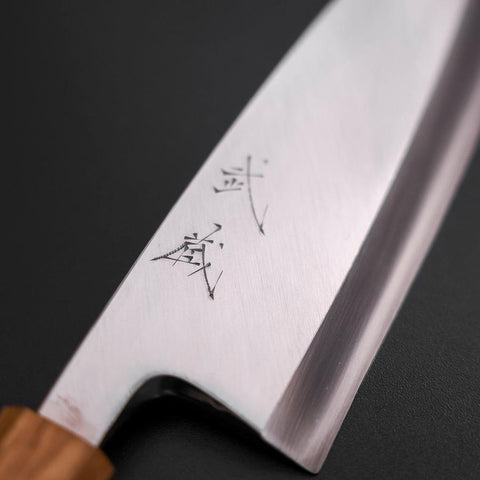 Deba Silver Steel #3 Kasumi Yaki Urushi Handle 180mm (7”)-[Musashi]-[Couteaux de cuisine japonais]