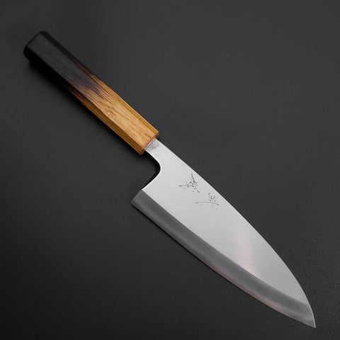 Deba Silver Steel #3 Kasumi Yaki Urushi Handle 180mm (7”)-[Musashi]-[Couteaux de cuisine japonais]