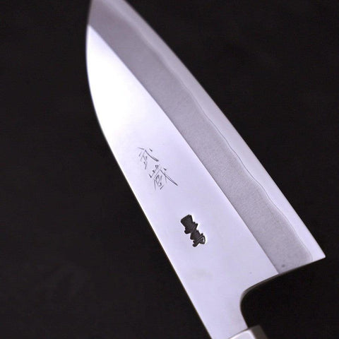 Deba Silver Steel #3 Manche en Noyer 150mm-[Musashi]-[Couteaux de cuisine japonais]