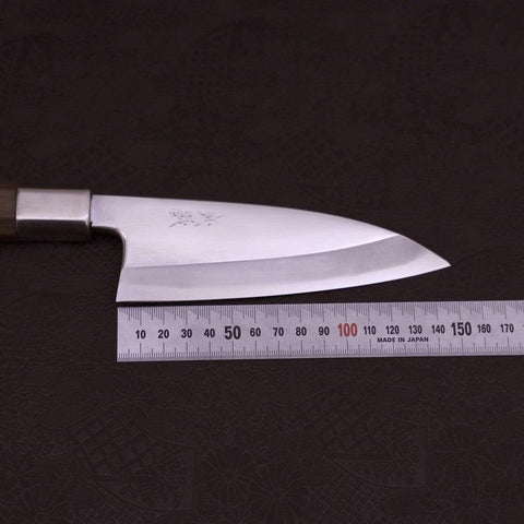 Deba Silver Steel #3 Manche en Noyer 150mm-[Musashi]-[Couteaux de cuisine japonais]