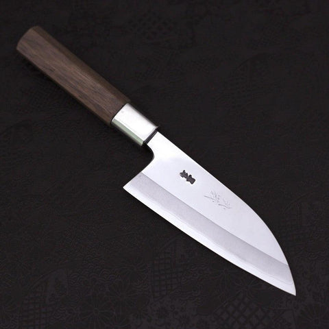 Deba Silver Steel #3 Manche en Noyer 150mm-[Musashi]-[Couteaux de cuisine japonais]