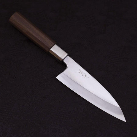 Deba Silver Steel #3 Manche en Noyer 150mm-[Musashi]-[Couteaux de cuisine japonais]