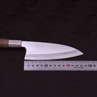 Deba Silver Steel #3 Walnut Handle 135mm-[Musashi]-[Couteaux de cuisine japonais]