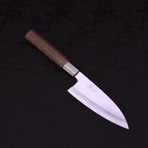 Deba Silver Steel #3 Walnut Handle 135mm-[Musashi]-[Couteaux de cuisine japonais]