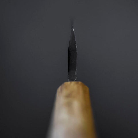 Deba White Steel #2 Double-Tranchant Kurouchi Manche en Chêne 105mm-[Musashi]-[Couteaux de cuisine japonais]