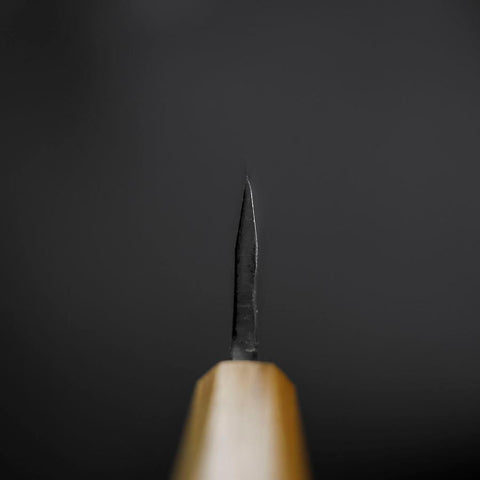 Deba White Steel #2 Double-Tranchant Kurouchi Manche en Chêne 120mm-[Musashi]-[Couteaux de cuisine japonais]