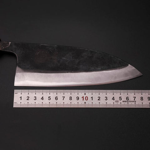 Deba White Steel #2 Double-Tranchant Kurouchi Manche en Chêne 180mm-[Musashi]-[Couteaux de cuisine japonais]