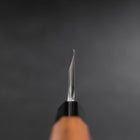 Deba White Steel #2 Hon-Kasumi Manche en Buffle et Bois de Teck 165mm-[Musashi]-[Couteaux de cuisine japonais]