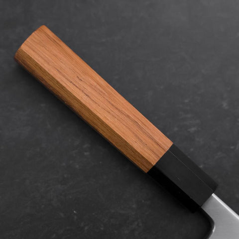 Deba White Steel #2 Hon-Kasumi Manche en Buffle et Bois de Teck 165mm-[Musashi]-[Couteaux de cuisine japonais]