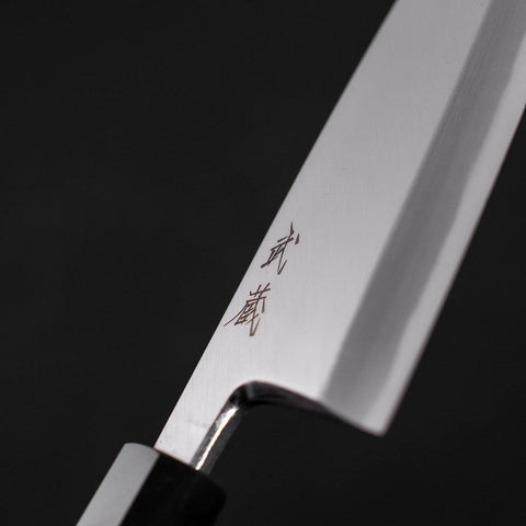 Deba White Steel #2 Kasumi Buffalo Teak Handle 180mm (7”)-[Musashi]-[Couteaux de cuisine japonais]