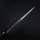 Deba White Steel #2 Kasumi Chokin Dragon Argent Manche en Buffle et Ébène 150mm-[Musashi]-[Couteaux de cuisine japonais]