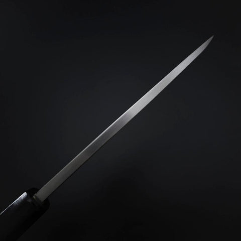 Deba White Steel #2 Kasumi Chokin Dragon Argent Manche en Buffle et Ébène 150mm-[Musashi]-[Couteaux de cuisine japonais]