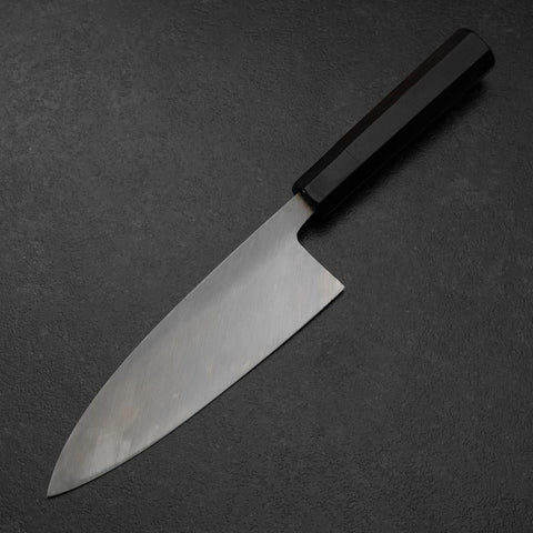 Deba White Steel #2 Kasumi Chokin Dragon Manche en Buffle et Ébène 180mm-[Musashi]-[Couteaux de cuisine japonais]