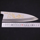 Deba White Steel #2 Kasumi Chokin Dragon Manche en Buffle et Ébène 180mm-[Musashi]-[Couteaux de cuisine japonais]