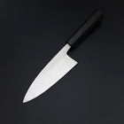 Deba White Steel #2 Kasumi Chokin Gold Sakura-Fuji Buffalo Ebony Handle 150mm (5.9”)-[Musashi]-[Couteaux de cuisine japonais]