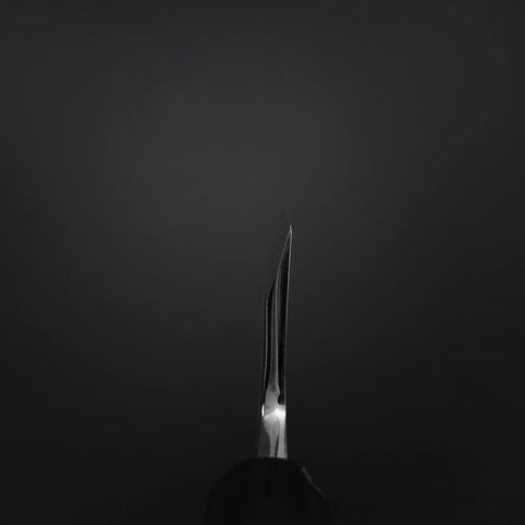 Deba White Steel #2 Kasumi Chokin Gold Sakura-Fuji Buffalo Ebony Handle 150mm (5.9”)-[Musashi]-[Couteaux de cuisine japonais]