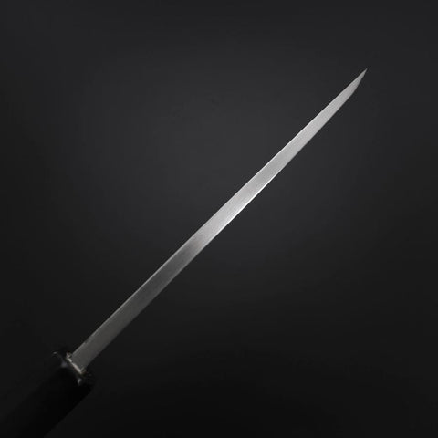 Deba White Steel #2 Kasumi Chokin Gold Sakura-Fuji Buffalo Ebony Handle 150mm (5.9”)-[Musashi]-[Couteaux de cuisine japonais]