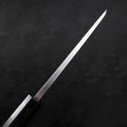 Deba White Steel #2 Kasumi Chokin Gold Sakura-Fuji Buffalo Ebony Handle 165mm (6.5”)-[Musashi]-[Couteaux de cuisine japonais]