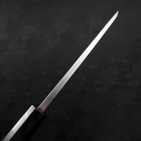 Deba White Steel #2 Kasumi Chokin Gold Sakura-Fuji Buffalo Ebony Handle 165mm (6.5”)-[Musashi]-[Couteaux de cuisine japonais]