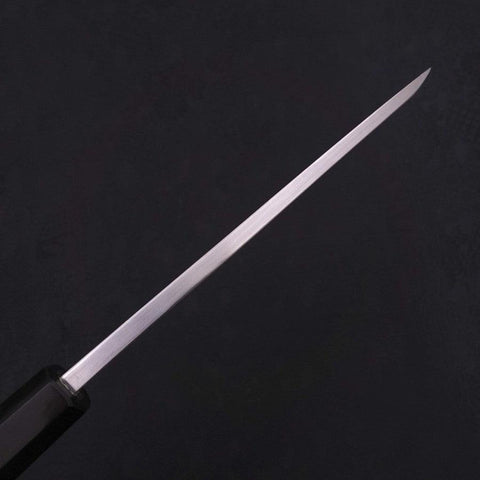 Deba White Steel #2 Kasumi Chokin Gold Sakura-Fuji Buffalo Ebony Handle 180mm (7”)-[Musashi]-[Couteaux de cuisine japonais]